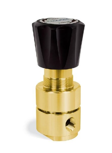 [44-3215H282-758] Regulator Pressure Reducing,Brass,  0-250# Outlet Pressure, Max InletPressure 500 psig 34.5 bar, 1/4" Gauge Port, 1/2"NPT Inlet & Outlet Port, Teflon O-ring