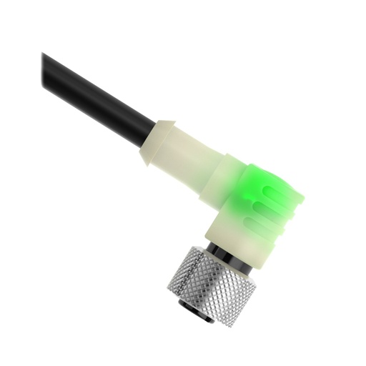[810420] Cordset Lighted A-Code M12 Single Ended (MQDC-506-GYPRA)