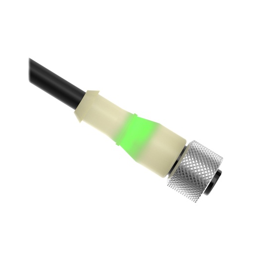 [810516] Cordset Lighted A-Code M12 Single Ended (MQDC-515-GYP)