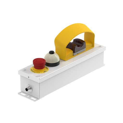 [96229] Illuminated E-Stop Button (Push On) 2 Nc/1 No (SSA-EB1PL2-12EMAQ12VTBYLK50E)