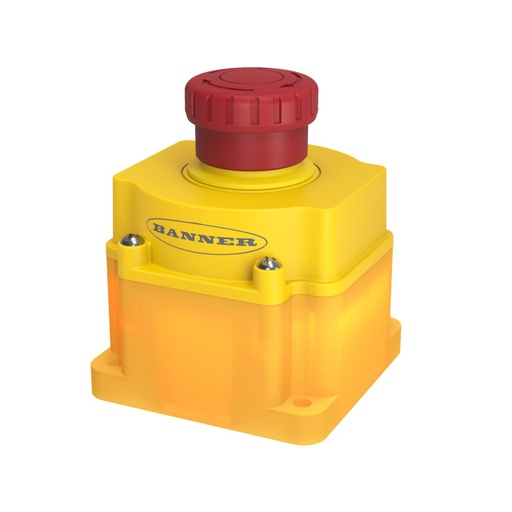 [809270] Emergency Stop With Isd: Flush Mount 40 Mm Push Button (SSA-EB1PLYR-0DED1Q8R)