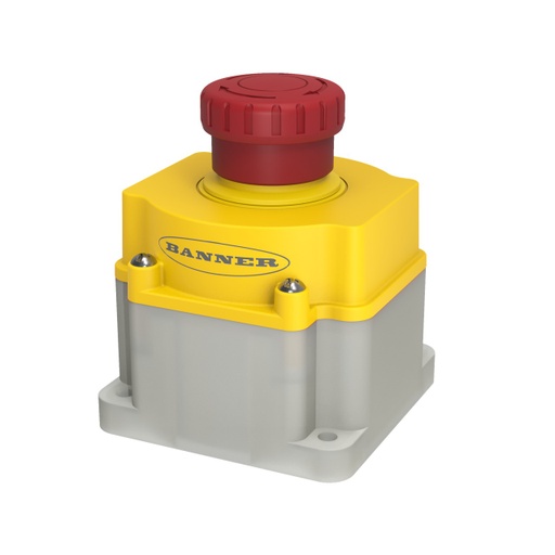 [809271] Emergency Stop With Isd: Flush Mount 40 Mm Push Button (SSA-EB1PLXR-0DED1Q8R)