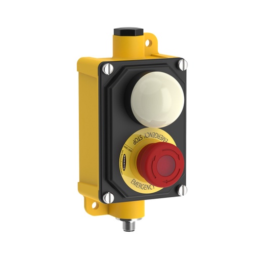 [809209] Illuminated E-Stop Button (Push On) (SSA-EB1PL2-12EB1Q12K50LT)