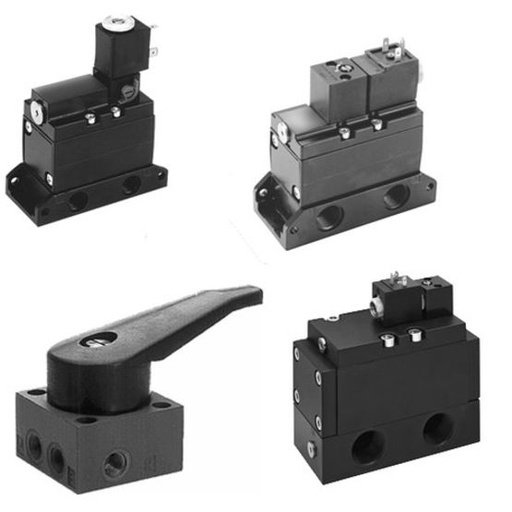 [5633011340] AVENTICS 56x Series Directional Poppet Valve, G 1/4 BSP, 24 VAC, 3/2 NO / NC, Manual Override w/Detent