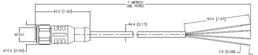 [U-10333] Turck Actuator and Sensor Cordset, Connection Cordset (RKCV 4.4T-3)