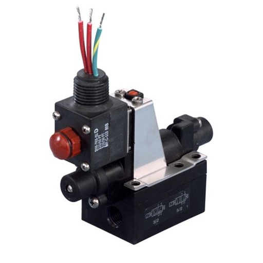 [WT8401B202MAC120/60,110/50D] 401 Series Air Slide Valve (8401), 1/4" NPT, 120 VAC, Engineered Plastic, 4 Way