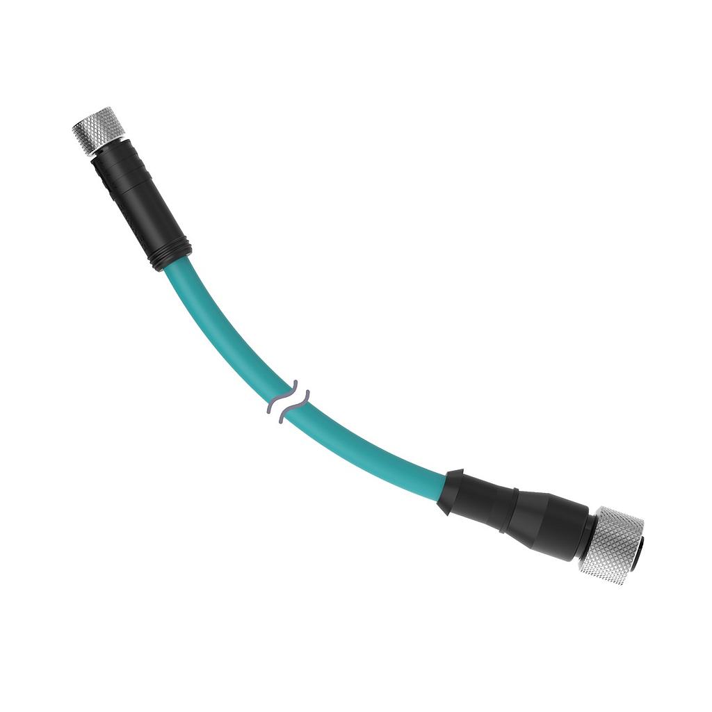 [16618] Cordset M8 Threaded to D-Code M12 Double Ended (IVUC-EC-401)