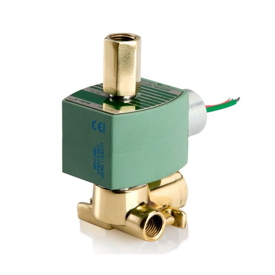 317 Series Quick-Exhaust Solenoid Valve (8317), 1/4" NPT, 208 VAC, Brass, 3 Way-3/2 NO