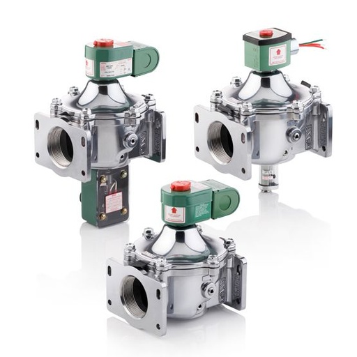 [8214G020DC24/DCD] 214 Series High-Flow Gas Shut-Off Solenoid Valve (8214), 1/2" NPT, 24 VDC, Aluminum, 2 Way-2/2 NC