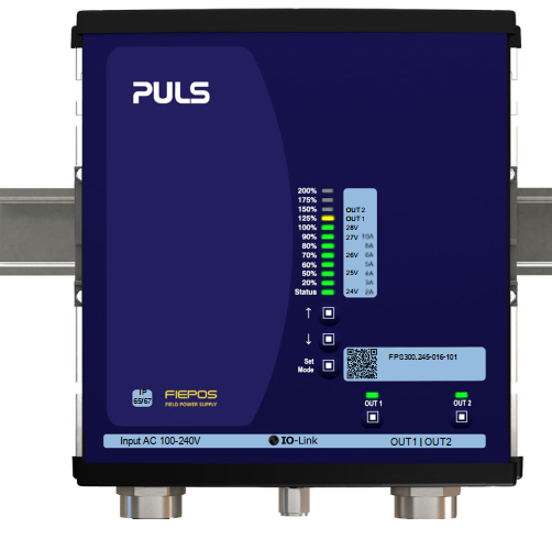 [FPS300.245-016-101] Puls Field PS, 360W, 100-240VAC, 1PH, 24-28VDC, 10A Outputs (In 7/8" 3pin, Out 7/8" 5pin), IO-Link, IP67