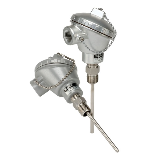 [910--50/750-1-C21U-48-23A1-040-2] 910 Series Industrial RTD, Probe Type w/Connection Head, -50 to 750 °F, 1/2" NPT-Male w/Sliding Compression Fitting, 4" Stem Len, 0.250" Stem Diam