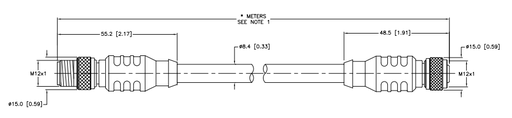 [U0318-208] Turck DeviceNet™ Cordset, Extension Cordset (RSC RKC 5711-5M)