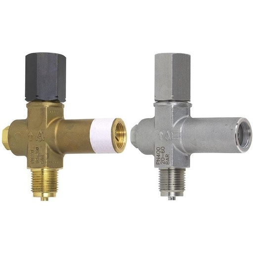 [50668765] Wika 910.13 Series Adjustable Overpressure Valve, Stainless Steel, 1/2" NPTM to 1/2" NPTF, 0.4 to 2.5 bar