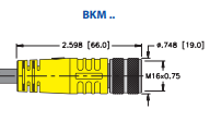 [U-77714] Turck Actuator and Sensor Cordset, Extension Cordset (BSM BKWM 14-998-7)