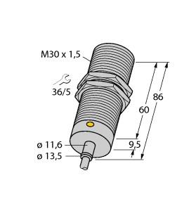 [43170] Turck Inductive Sensor (BI10-M30T-AZ3X)