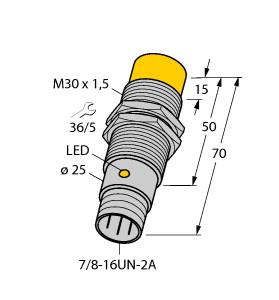 [46955] Turck Inductive Sensor (NI15-G30-AN6X-B1141)