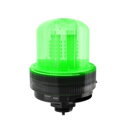 [814057] K100 Pro Daylight Visible: 3 Color Beacon. 12-48 V dc; Polycarbonate; IP66. Green, Blue, Red. 5-Pin M12 Integral QD (K100PBLGBRQ)