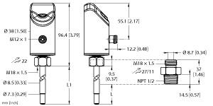[100001012] Turck Flow Sensor (FS100-300L-63-2UPN8-H1141)