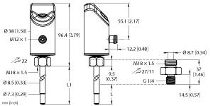 [100001008] Turck Flow Sensor (FS100-300L-04-2UPN8-H1141)