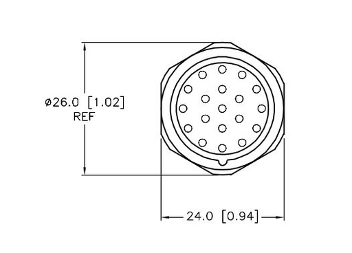 [U4664] Turck Actuator and Sensor Receptacle, Front Mount (CKF 19-19-1)