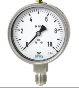 [52787011] Wika 232.50 Series Dry Industrial Pressure Gauge, 6" Dial, 0 to 20 bar, 1/2 NPT SS Lower Mount, Panel Mount w/SS U-Clamp