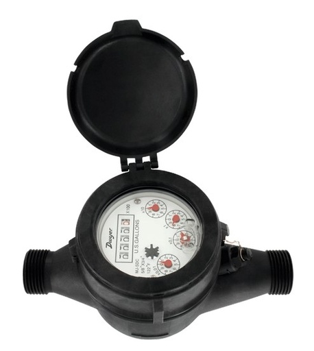 [WPTN-A-C-04-10] Multi-Jet NSF Certified Lead Free Plastic Water Meter 10 GAL Pulse Output 1"