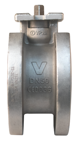 723102-V36-V6-V9 Wafer V-Ball Series Stainless Steel Direct Mount Flanged ANSI 150 Wafer V-Ball Valve