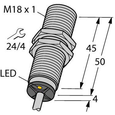 [1584070] Turck  (BI8-EM18-VP45XLD-0.2-RSEV 4.4T-P7X2)