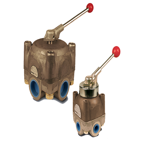 [9045R0AC3] Barksdale 9040 Low Pressure OEM Valve, 1" NPT Ports, In-Line, 500 psi max. Air or Hydraulic Fluid, Closed Center Flow Pattern, Three Position