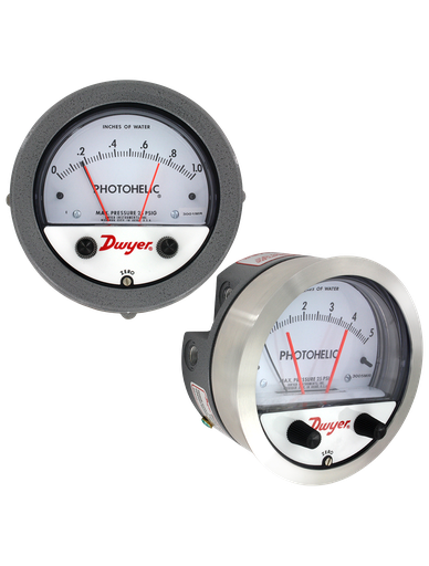 [3002MR-TAMP] Dwyer, Photohelic Switch/Gauge 0-2"WC, Tamperproof Knobs
