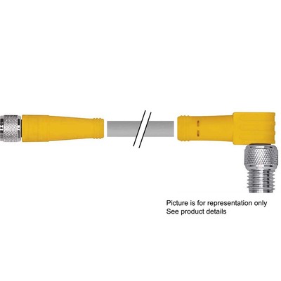 [U-87594] Turck Double-ended Cordset, Straight Male Connector to Right angle Male Connector (PSG 4M-5-PSW 4M)