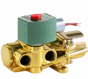 [8344G074AC120/60,110/50D] Asco 4 Way Solenoid Valve, Brass Body, 1/2"NPT, 10-125PSI,