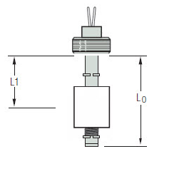 [W1111110] Gems, LS-700, LS-700-7-SS-TFE-SPST-100-GR2-1, 1/1/4"npt, Single Level at 7", 8.188" Overall