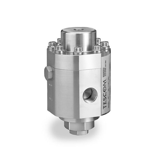 [26-1161-382] TESCOM™ 26-1100 Dome Loaded Pressure Reducing Regulator, SS Body, Dome Port 1/4" MS33649, Inlet & Outlet Port 1/2", 0.375" Orifice, Externally Loaded