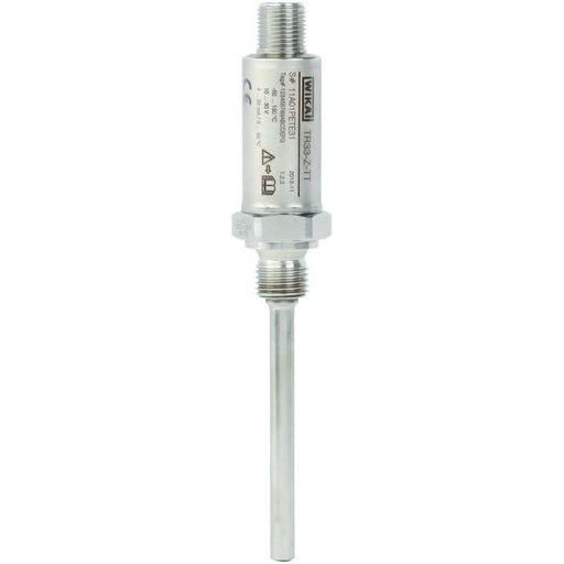 [76203871] Wika TR33 RTD ASSEMBLY, -30 to 200°C, 4-20mADC OUTPUT, 6 mm Dia, 50 mm INSERTION,  G1/2 B Fixed Threaded Bushing