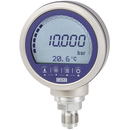 [57398438] Wika CPG1500 Precision Digital Pressure Gauge, 15,000 PSI Range, 1/4" NPT w/ Protective Cap, Accuracy: 0.1 % FS, Acceptance Test Certificate 3.1 in Accordance with DIN EN 10204