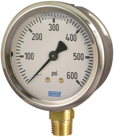 [52771787] Wika  213.53 Series Pressure Gauge, 2" Dial, 1/4"BM U-Clamp Bracket, 0-15PSI