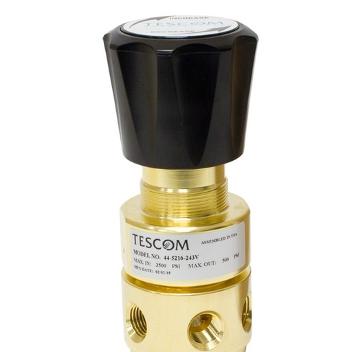 [44-5210-241V] Pressure Reducing Regulator, Brass Body, 3500 PSI Max Inlet, 1-25 PSI Outlet,  1/4" NPT Ports, Venting