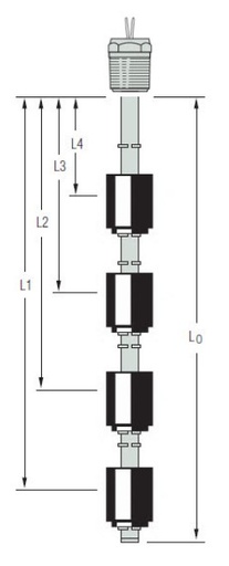 [W1099308] LS-700 Level Switch LS-700-3-SS-BN-SPST-020-GR1-4