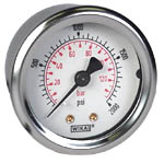 [76235475] Wika 213.53 Series Glycerin Filled Industrial Pressure Gauge, 2" Dial, 0 to 2000 psi (bar), 1/4 NPT Brass Back Mount