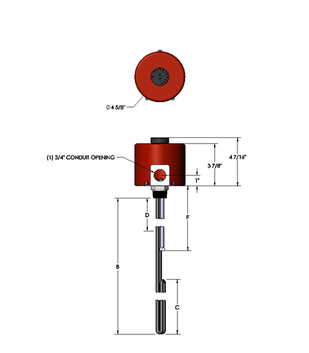 [2381-2252] Watlow Tubular Heater; Plug Size: 2 1/2 Inch Plug - 3 Elements Plug Voltage: 480 Plug Wattage: 16,100 Watt Density: 22.4 B Dimension (Immersed element Length): 54.6250 Electrical Phase configuration: 3 Phase - Delta wiring Plug Material: 304 Stainless Steel, Standard Class Element Material: Alloy 800 Cold Section below Plug: 2.9375 Element Passivation? No Element End Seal: Epoxy, 130 degree Celsius Process Sensor: No Process Sensor Hi-Limit Sensor: No Hi-Limit Sensor Pilot Light: (not avail. with CSA, CE or UL) No Terminal Enclosure: CSA Enclosure 4 (standard)