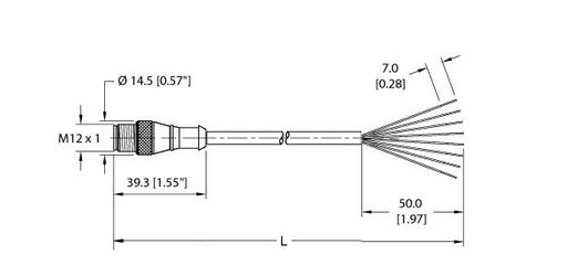 [U-54312] Turck Actuator and Sensor Cordset, Connection Cable (RS 8T-10)