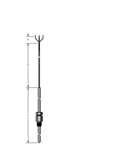 [2296-2359] RB Style RTD, 100 OHM 3 Wire, 316SS Model #RBHLGTA060BB300