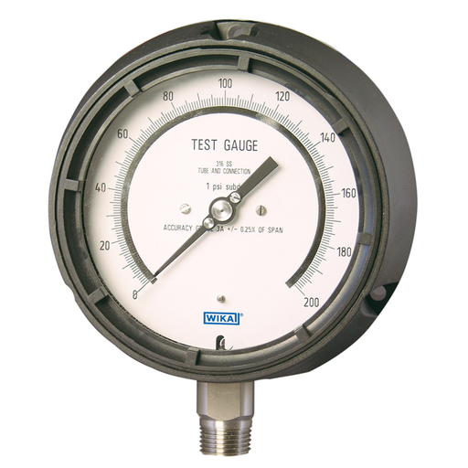 Wika 332.34 Series 4.5" or 6" Dry POCAN Test Gauge, SS Wetted Parts