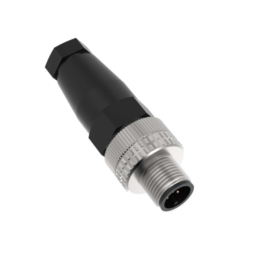 [814845] Banner BFW-M12F4-6X, Field Wireable: M12. 4-pin Straight Female. 22 AWG 4-6 mm Cable Range; Screw Terminal. PA+GF Black Body; Aluminum Alloy Coupling Nut