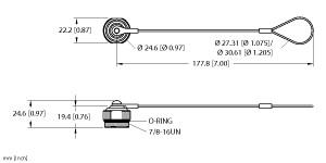 [U5134] Turck Accessory for 7/8, Closure cap, Threaded hand tighten + lanyard (RSM-CC)