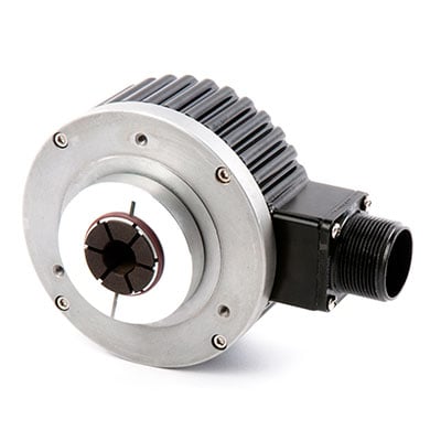 [HSD381024T43200] Dynapar HSD38 Series Harsh Duty Encoder, 1024PPR, 5/8" SS Collar Clamp, Differential, Bidirectional with Index, 5-26V, 10 Pinc Connector,  Cast Alum Housing , Slotted Tether Included