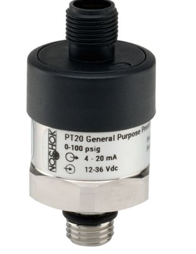 [PT20-3000PSIG-1-1-45-25] General Purpose Fixed Range Pressure Transmitter, 0 to 3000 psi gauge, ±0.5% of span, non-linearity best fit straight line per IEC 61298-2 at reference conditions, 4 mA to 20 mA, 2-wire, 7/16-20 male SAE J514 FIG 34B (non-adjustable), M12 x 1 4 pin
