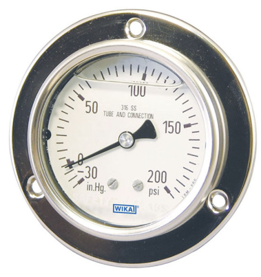 [76223806] Wika 612.20.2.5"  -  0"-160"H2O, 1/4 NPT Back Mount, SS Front Flange