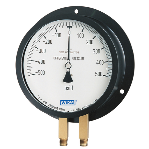 [52976721] Wika 712.25DX Series Brass Dry Duplex Pressure Gauge, 0 to 160 PSI, 1/4" NPT